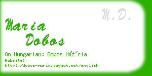 maria dobos business card